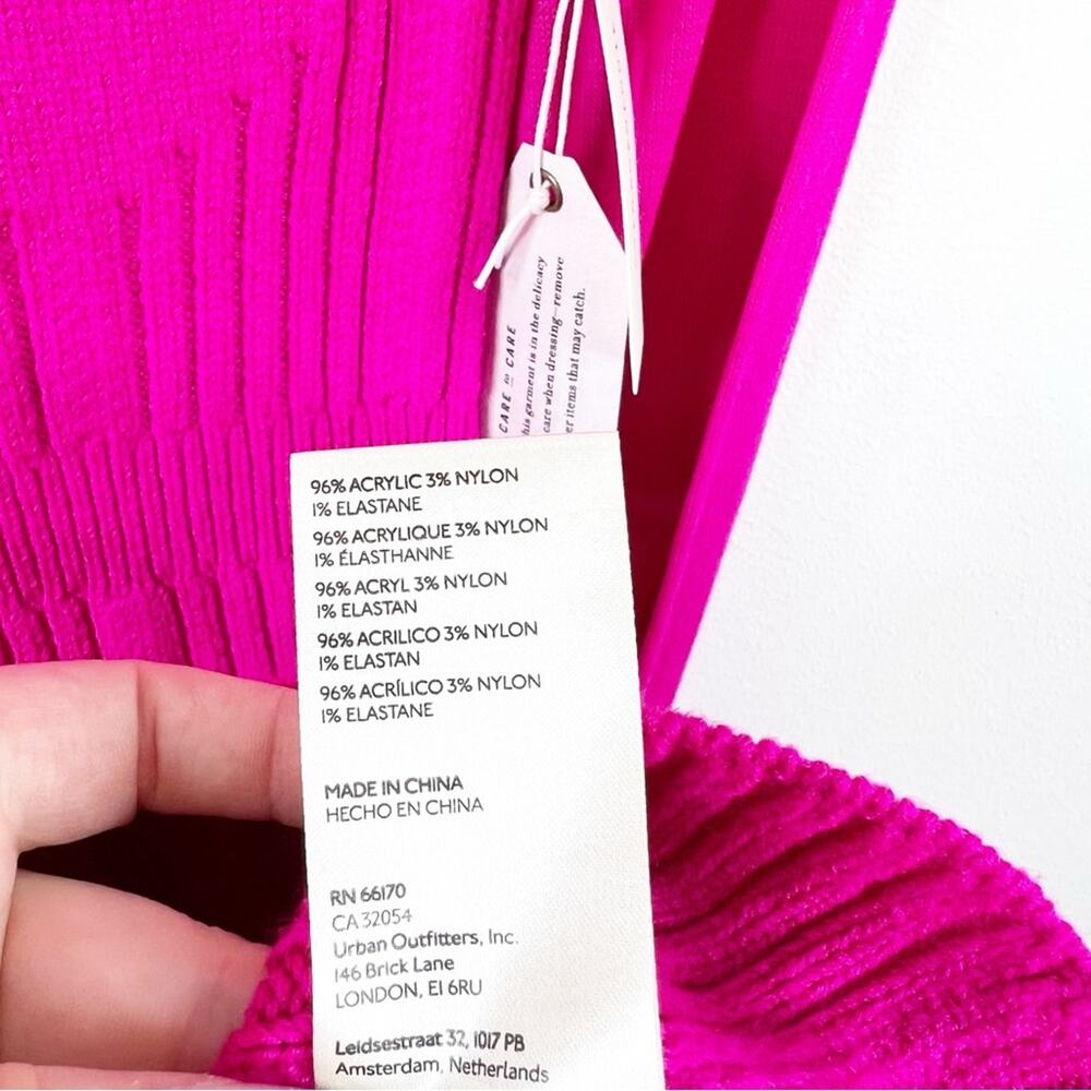 NWT Anthropologie‎ Bodycon Turtleneck Mini Length Sweater Dress M Pink - Picture 6 of 7